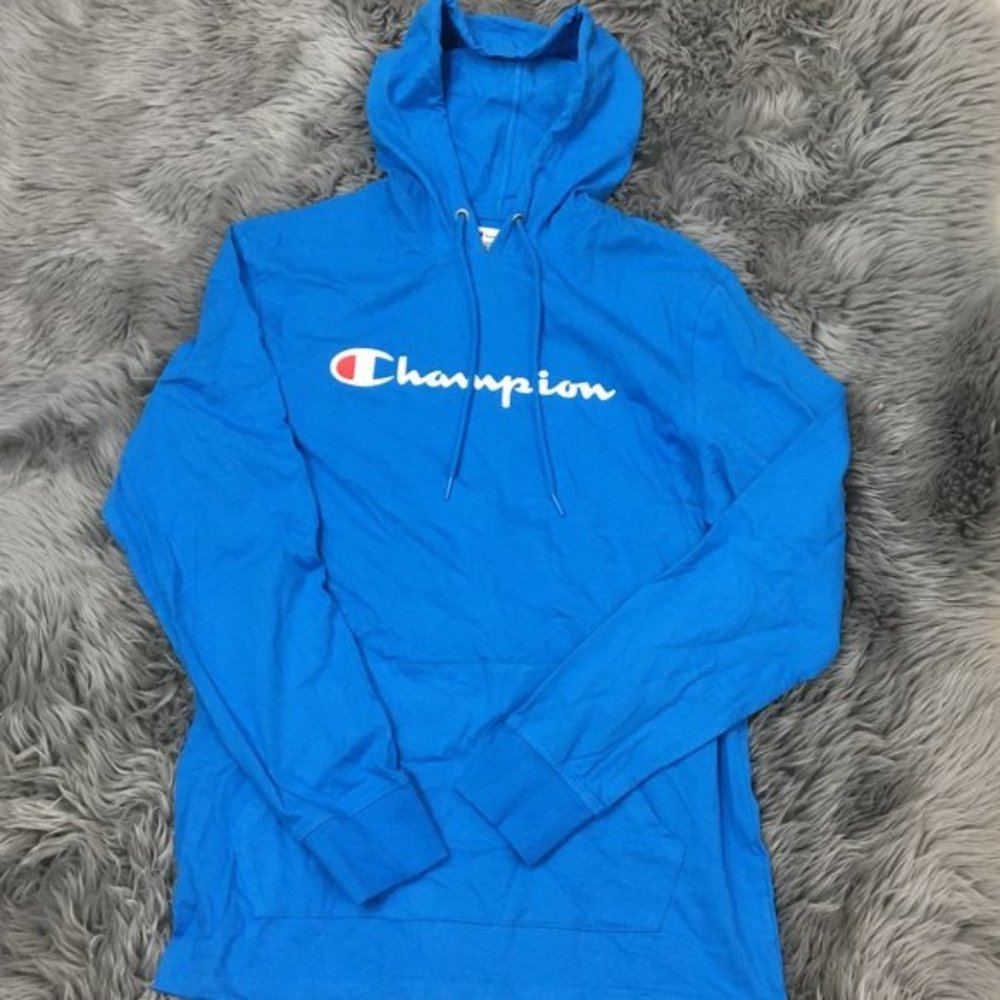 Champion Lightweight Hoodie Medium Blue
